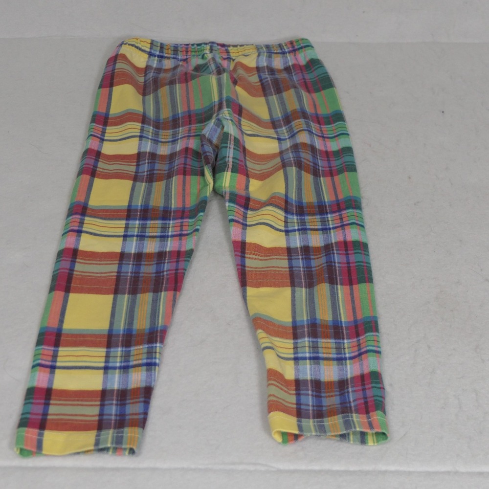 Polo Ralph Lauren Kids Leggings Size 5 Multi-Color Plaid Preppy Madras Pants